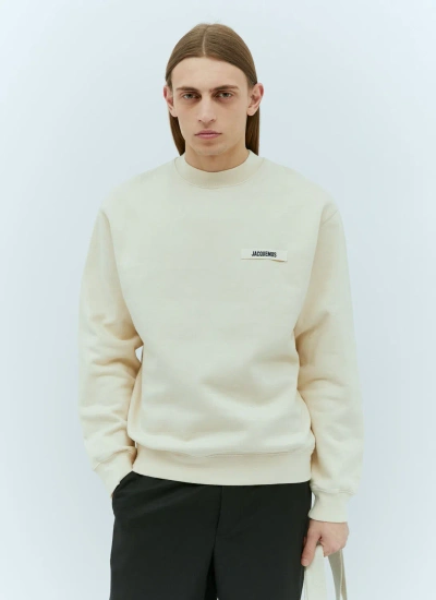 Jacquemus Le Sweatshirt Gros Grain In Beige