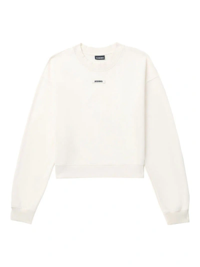 Jacquemus Le Gros Grin Logo-detail Long-sleeve T-shirt In Neutral