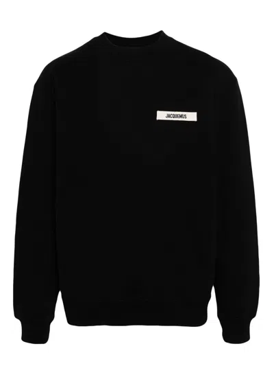 Jacquemus Le Sweatshirt Gros Grain In Black