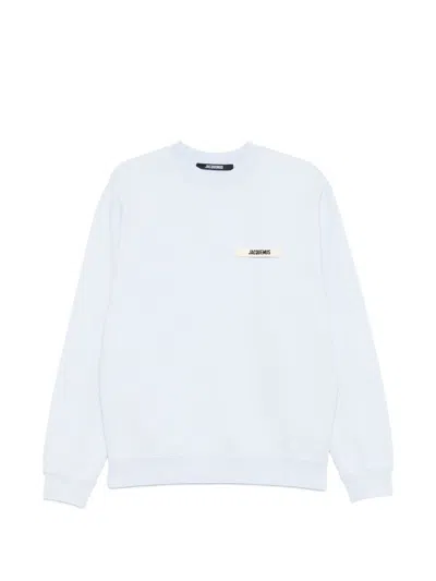 Jacquemus Light Blue Cotton Crew Neck Sweater
