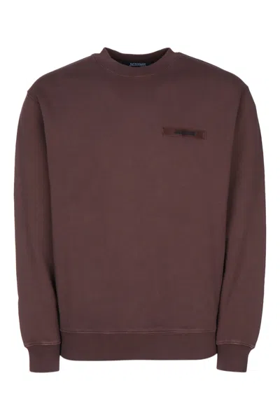 Jacquemus Le Sweatshirt Gros Grain In Brown