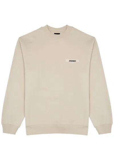 Jacquemus Le Sweatshirt Gros Grain Cotton Sweatshirt In Beige