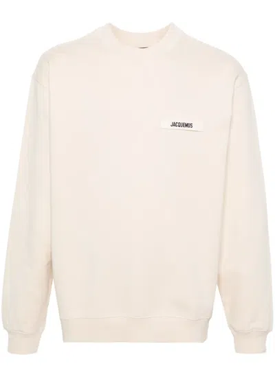Jacquemus Cotton Sweatshirt In Neutral