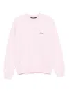 Jacquemus Pink Organic Cotton Fleece The Gros Grain Sweatshirt In Pink