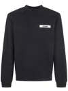 Jacquemus Mens Black Grosgrain-logo Long-sleeve Cotton T-shirt In Black