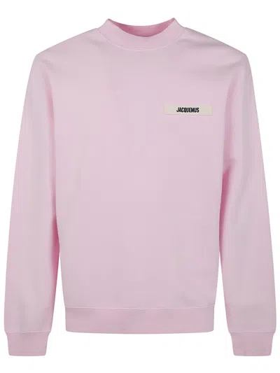 JACQUEMUS "LE SWEATSHIRT GROS GRAIN" ROUND NECK SWEATSHIRT,24ESSM00206AJ00126 098 431 PINK 2