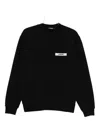 Jacquemus Le Sweatshirt Gros Grain In Black