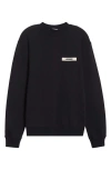 Jacquemus Le Sweatshirt Gros Grain Sweatshirt In Black
