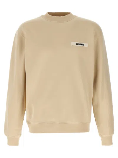 Jacquemus Le Sweatshirt Gros Grain Sweatshirt In Gold