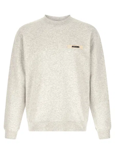 Jacquemus Le Sweatshirt Gros Grain Sweatshirt In Gray