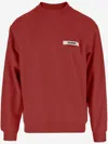 Jacquemus Men Red Logo Sweatshirt, M Luxury Sweatshirts & Hoodies For Men Darveys In Brown