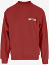 Jacquemus Men Red Logo Sweatshirt, M Luxury Sweatshirts & Hoodies For Men Darveys