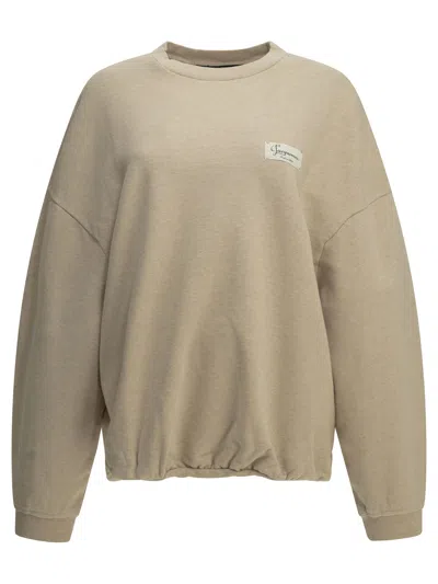 Jacquemus "le Sweatshirt Montaigne" Crew-neck Sweatshirt In Green