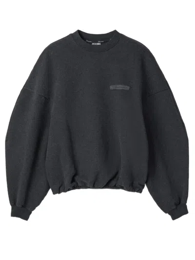 Jacquemus Le Sweatshirt Ruban In Black