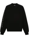 Jacquemus Top Le Sweatshirt Typo With Print In Black
