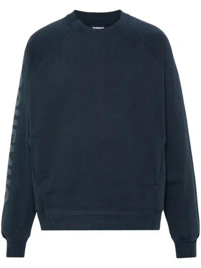 Jacquemus Le Typo Logo-print Sweatshirt In Blue