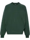 Jacquemus Le Sweatshirt Typo Top In Green