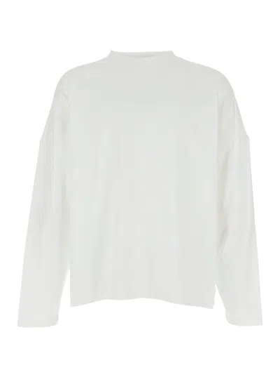 Jacquemus Le T-shirt Atelier White Crewneck Long-sleeve T-shirt In Cotton Man