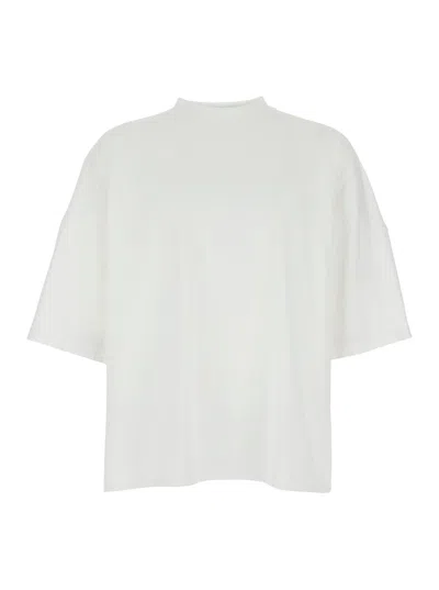 Jacquemus Le T-shirt Atelier White Crewneck T-shirt In Cotton Man