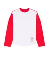 Jacquemus Color-block Long-sleeve T-shirt With Logo Accents In White