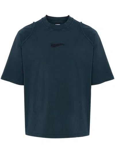 Jacquemus Le Camargue Organic Cotton T-shirt In Navy
