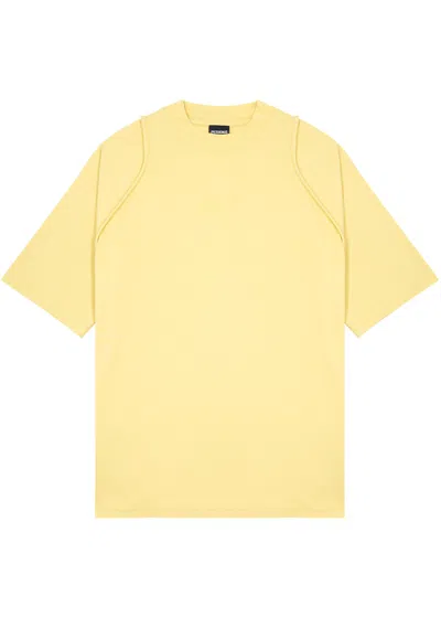 Jacquemus Le T-shirt Carmague Logo Cotton T-shirt In Yellow
