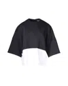 Jacquemus Le T-shirt Chemise Colorblock T-shirt In Navy Blue Cotton In Blue