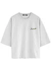 Jacquemus 'le T-shirt Corto' Grey T-shirt With Logo Lettering On The Front And Wide Short Sleeves In Grey