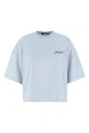 Jacquemus Le T-shirt Corto Logo-embroidered Cotton T-shirt In Blue