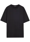 Jacquemus Mens Dark Navy Logo-embroidered Cotton T-shirt In Blue
