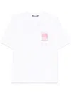 Jacquemus Classic Crew Neck T-shirt With Transparent Chest Pocket In Weiss
