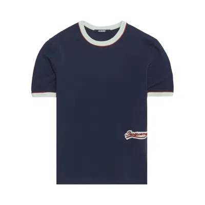 Pre-owned Jacquemus Le T-shirt Gio 'varsity Patch Navy' | Blue | Men's Size M