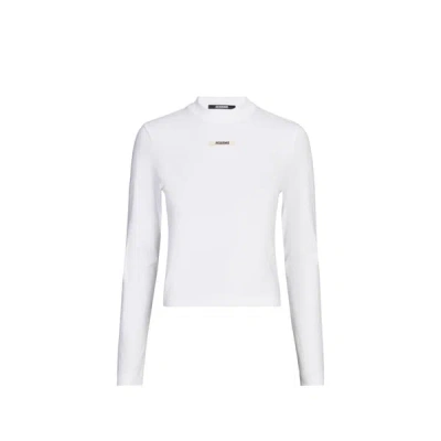 Jacquemus The Gros Grain Long-sleeved T-shirt In White
