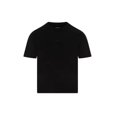 Jacquemus Le T-shirt Gros Grain In Black