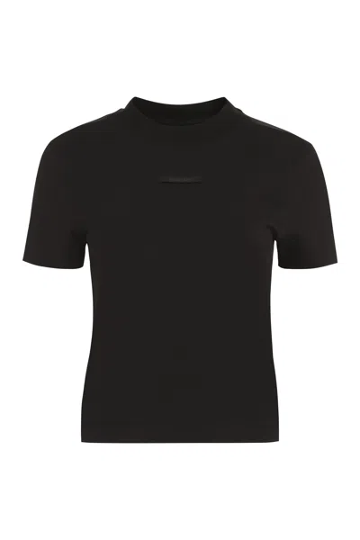 Jacquemus Le T-shirt Gros Grain In Black
