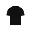 Jacquemus Black Fitted T-shirt With Logo Patch In Stretch Cotton Woman In Black