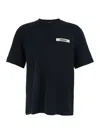 Jacquemus Le T-shirt Gros Grain Black T-shirt With Logo Patch On The Front In Cotton Man In Black