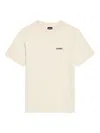 Jacquemus 'le T-shirt Gros Grain' Beige T-shirt With Logo Patch On The Front