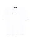 Jacquemus Grosgrain Crewneck T-shirt Short Sleeves In White