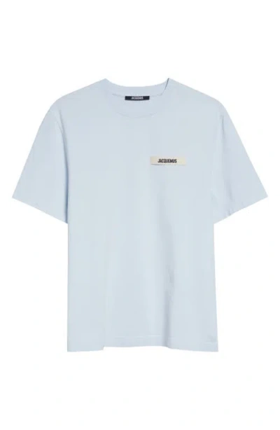 Jacquemus Le T-shirt Gros Grain Cotton T-shirt In Blue