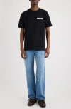 Jacquemus Le T-shirt Gros Grain Cotton T-shirt In Black