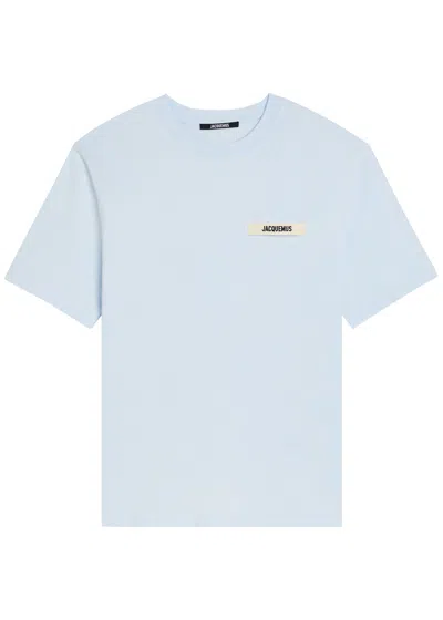 Jacquemus Le T-shirt Gros Grain Cotton T-shirt In Blue
