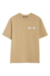 Jacquemus Le T-shirt Gros Grain Cotton T-shirt In Brown