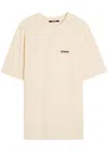 Jacquemus Le T-shirt Gros Grain Cotton T-shirt In Neutral