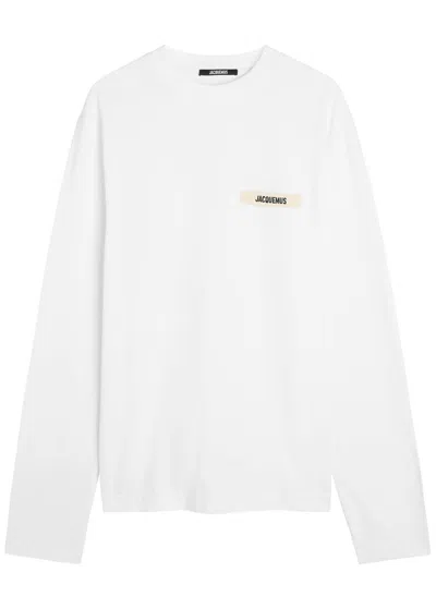 Jacquemus Le T-shirt Gros Grain Cotton T-shirt In White