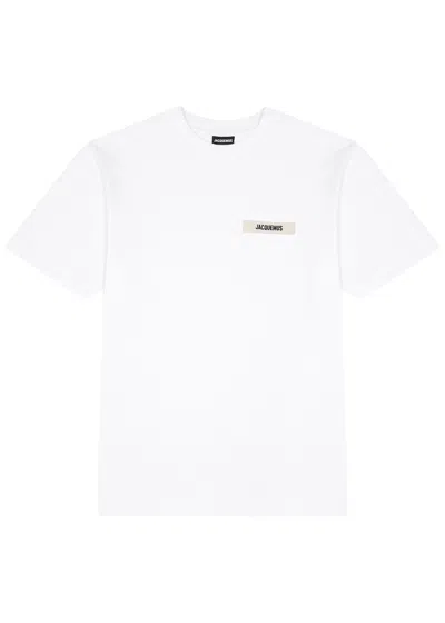 Jacquemus Le T-shirt Gros Grain Cotton T-shirt In White