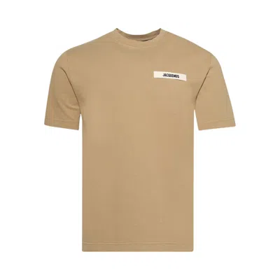 Pre-owned Jacquemus Le T-shirt Gros Grain 'dark Beige' | Tan | Men's Size Xxl In Brown