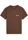 Jacquemus Ribbed Collar Crew-neck T-shirt In Cotton In Brown