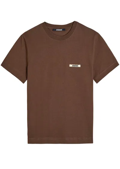 JACQUEMUS JACQUEMUS LE T-SHIRT GROS GRAIN LOGO COTTON T-SHIRT