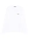 Jacquemus Le Tshirt Gros Grain Cotton Ls  T-shirt In White